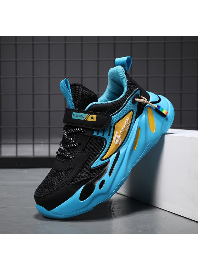 Children's Shoes Boys' Sneaker Waterproof Leather Casual Running Shoes For Primary School Students Lightweight Soft Bottom Middle And Large Children's Daddy Shoes