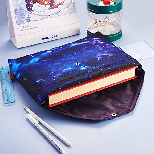 LParkin Galaxy Book Sleeve Protector Pouch Book Covers for Paperbacks, Book Sleeves with Zipper Padded, 11.4 Inch X 9 Inch (Galaxy) - Image 5