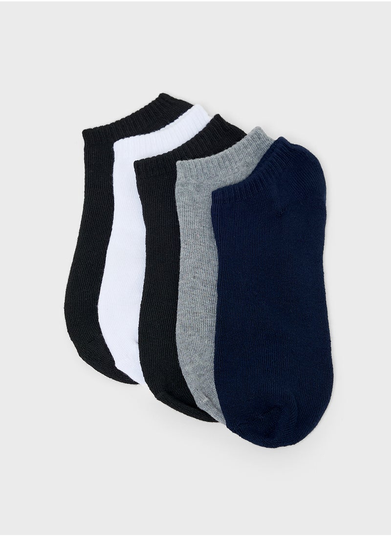 Seventy Five Basics Pack Of 5 Ankle Socks  - Image 1