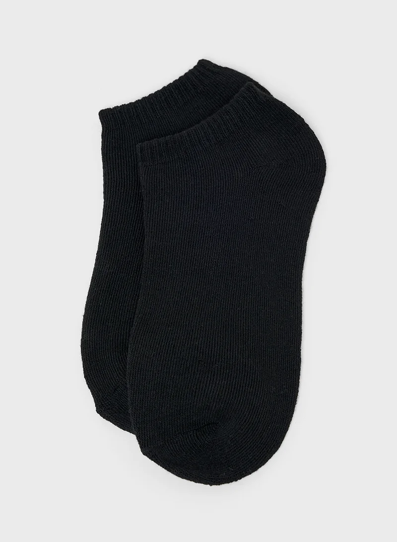 Seventy Five Basics Pack Of 5 Ankle Socks