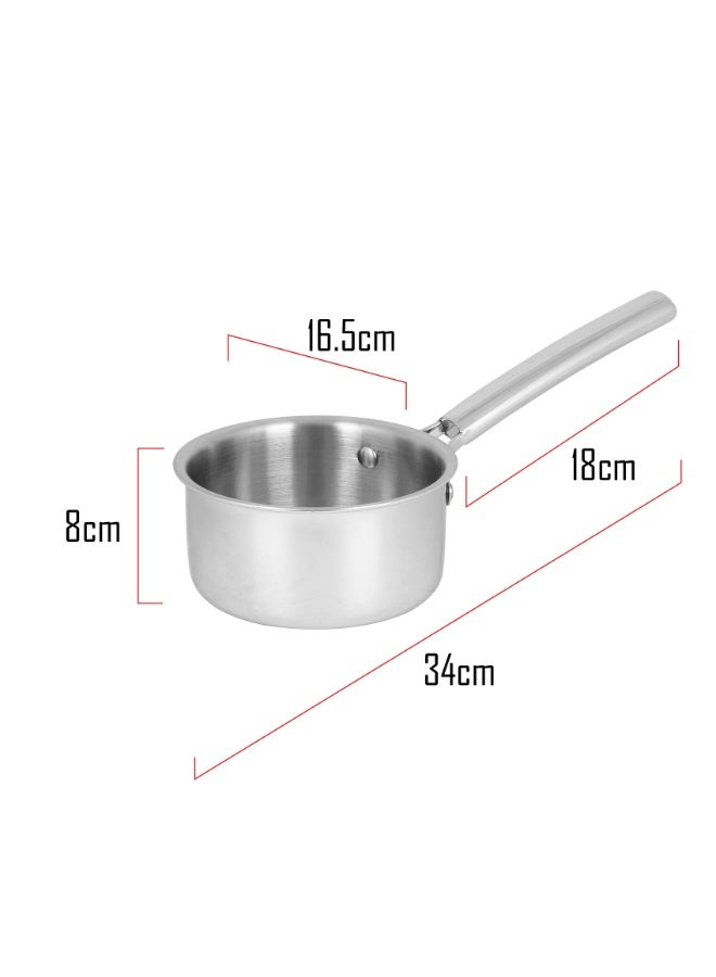 NAMSON NAMSON TRI-PLY SAUCE PAN 15CM NA-7948 – Premium Stainless Steel | Durable & Easy to Clean | Everyday Kitchen Essential - Image 1