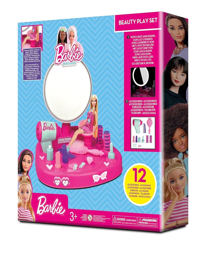 باربي خزانة ملابس مع مجموعة لعب بالضوء والصوت - Image 3