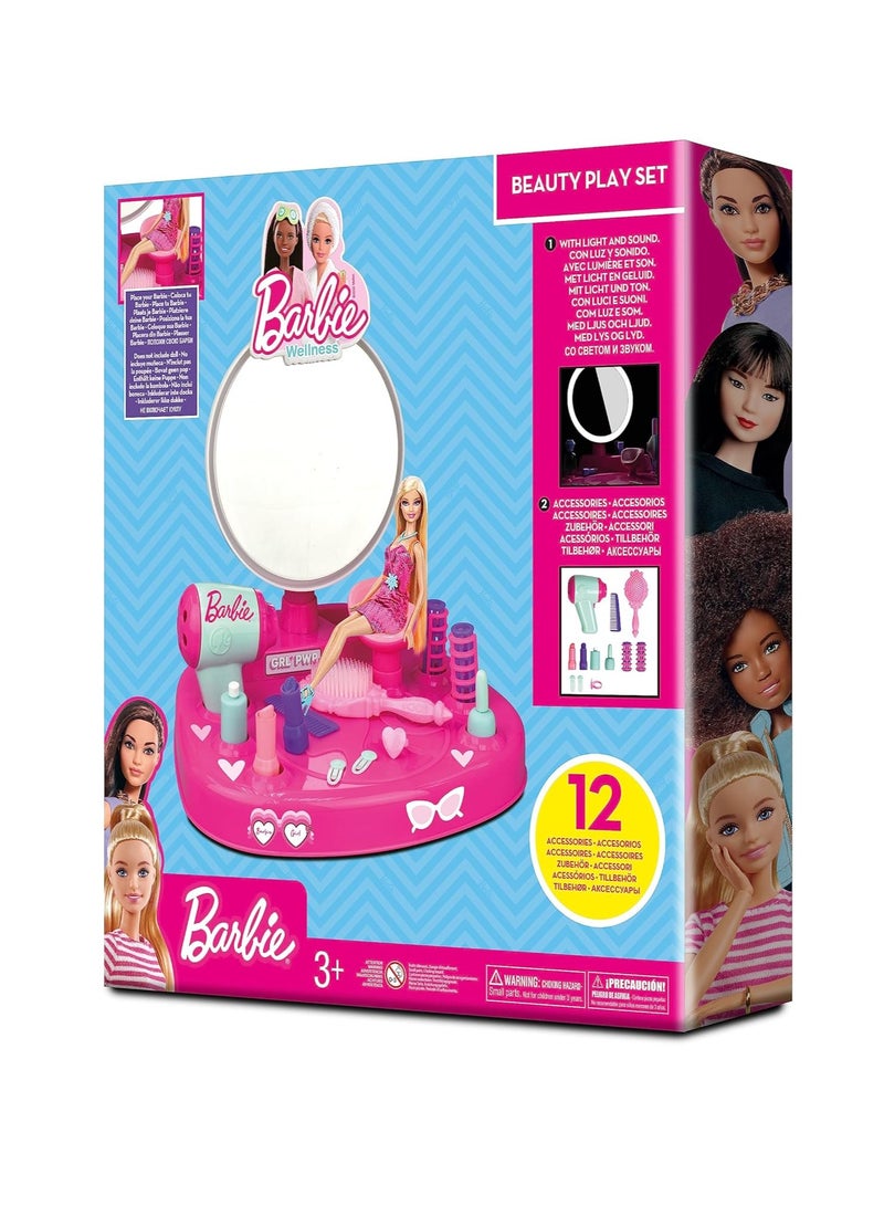 باربي خزانة ملابس مع مجموعة لعب بالضوء والصوت - Image 4