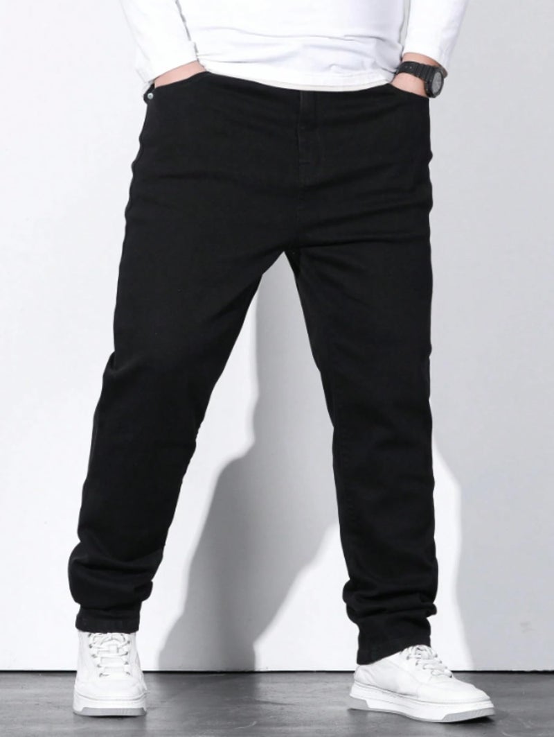 Ben Martin Plus Size Jeans for Man || Big Size Stretchable Jeans for Men || Smart Fit Regular Fit Jean's Pants for Men's || Comfortable Cotton Denim Jins Pant for Men:s, Black - 40 (2) - Image 2