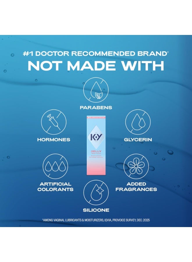 K-Y KY Jelly Water Based Lube, Non-Greasy Water Based Personal Lubricant Lube, 2 oz - Image 3