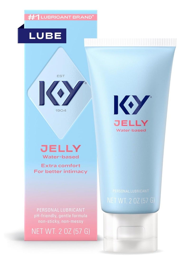 K-Y KY Jelly Water Based Lube, Non-Greasy Water Based Personal Lubricant Lube, 2 oz - Image 1