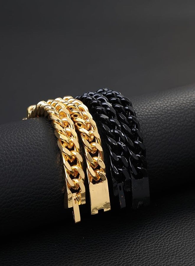 سوار رجالي من ماستايل®، ذو إبزيم مزدوج، سطح لامع، قابل للتعديل، خفيف الوزن | أسود - Image 3