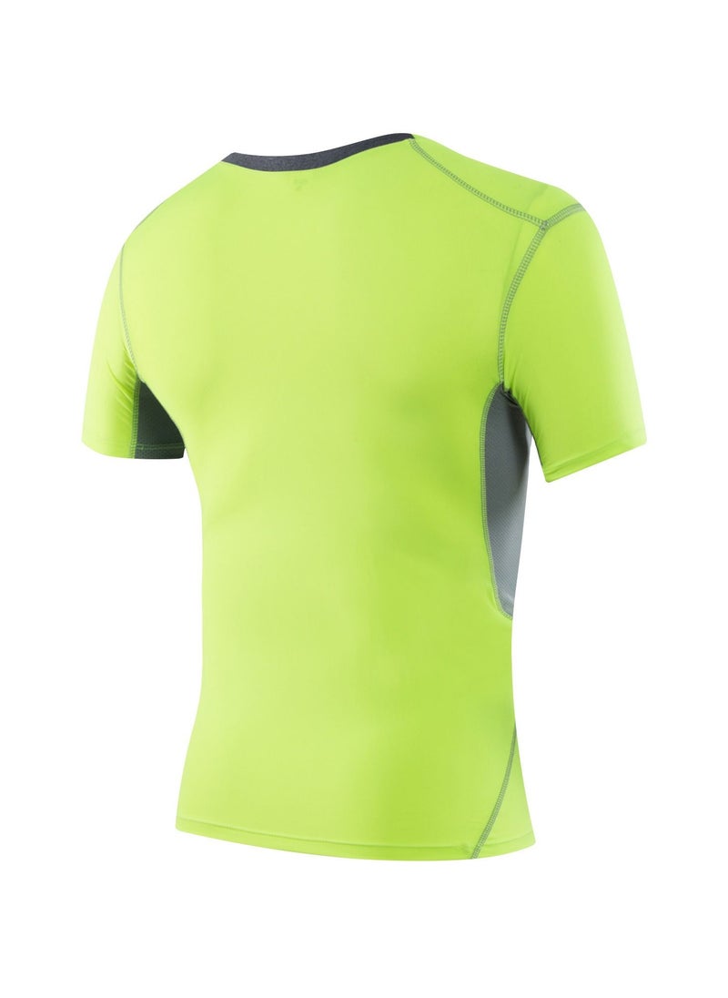 Loquat Men Quick Dry Breathable Elastic T-Shirt Green  - Image 2