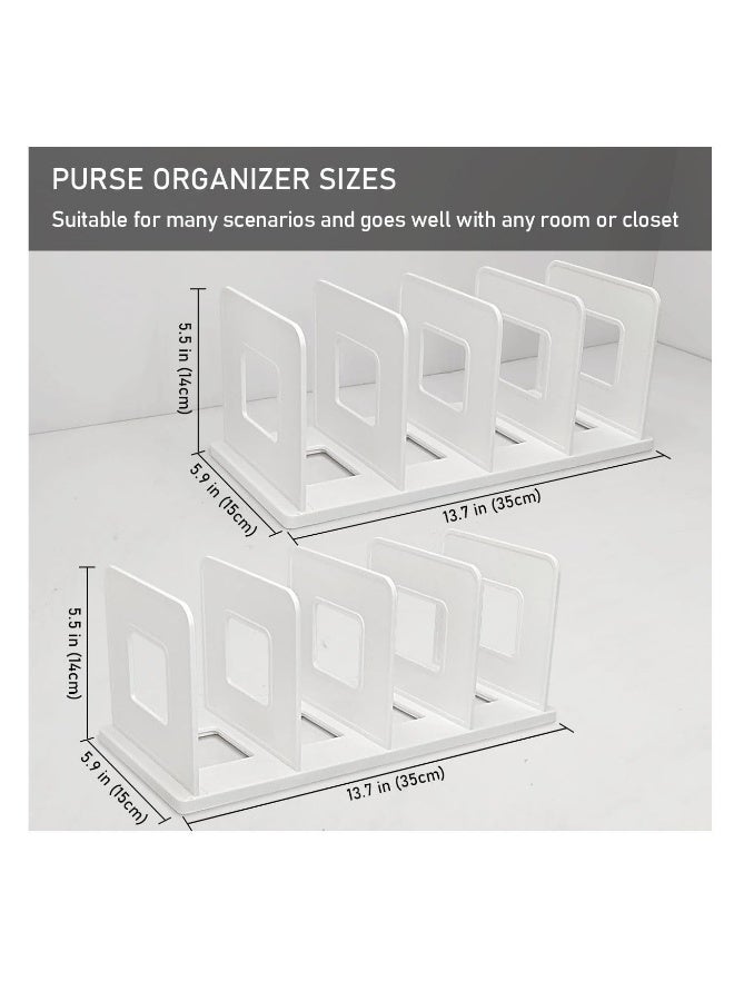 White Plastic Purse Handbag Organizer, Adjustable Closet Organizer, Organizer for Closet Shelf 10 Divider, for Purse, Handbag, Sweater, Shirts in Bedroom and Kitchen  - Image 4