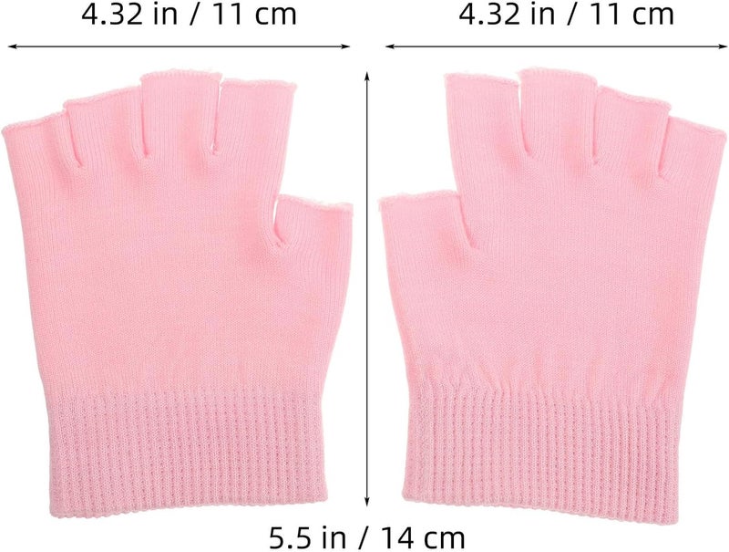 FAVOMOTO 1 Pair Hydrating Gel Lining Hand Gloves Moisturizing Overnight Care Gloves for Dry Skin Preventing Cracked Hands with Touchscreen Compatibility - Image 2