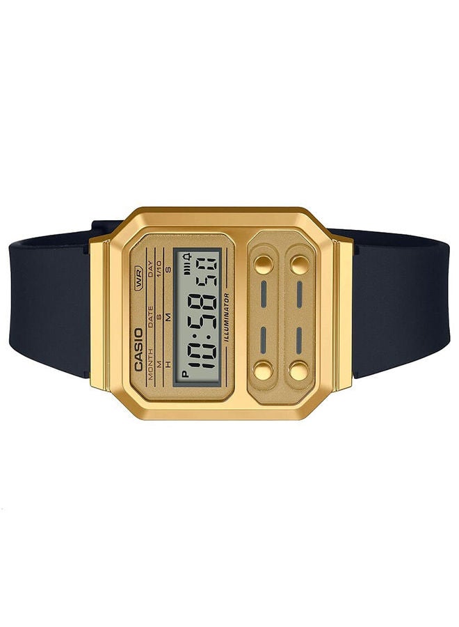 CASIO Unisex Watch Vintage Digital Clear Dial Resin Band A100WEFG-9ADF - Image 3