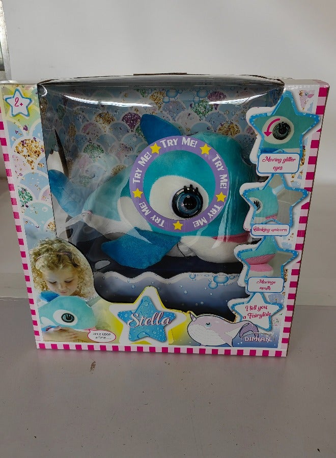 22CM PLUSH STELLA WHALE WITH FAIRY TALES IN ENGLISH VERSION