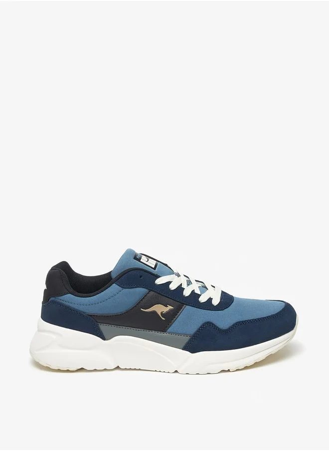 كانغاروس Men's Panelled Lace-Up Sports Shoes