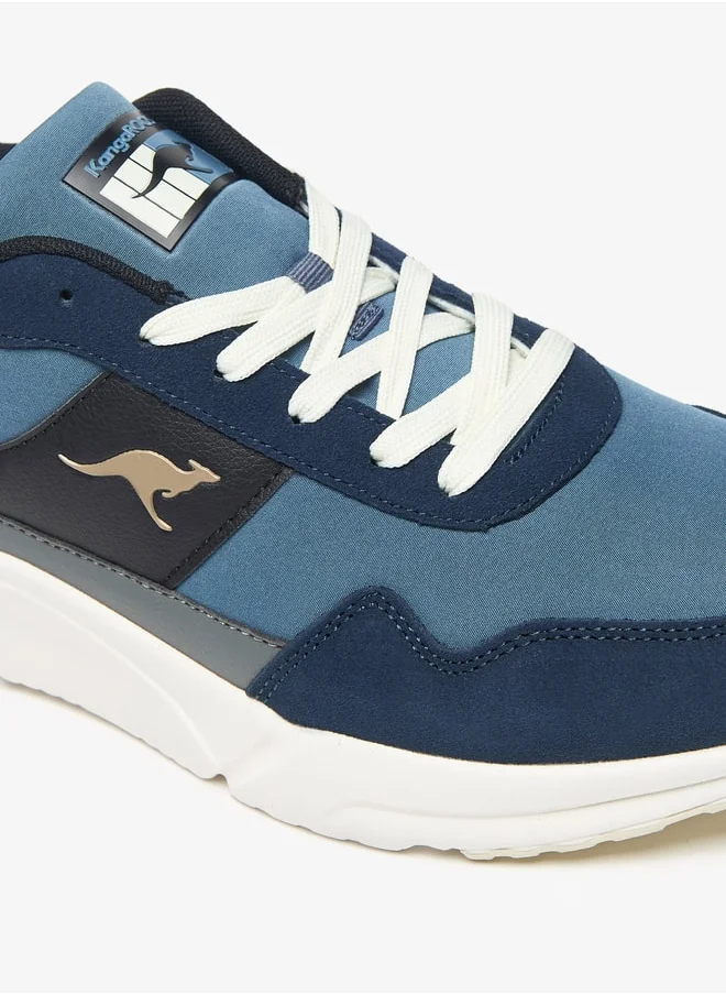 كانغاروس Men's Panelled Lace-Up Sports Shoes