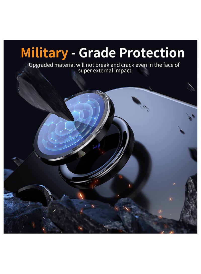 Waldic Samsung Galaxy A16 Camera Lens Protector, Scratch-Resistant HD Clarity Ultra-Thin 9H Tempered Glass with Aluminium Edging, Individual Metal Lens Cover - Black  - Image 3