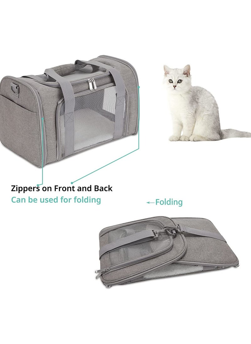 Cat Carrier Pet Dog Collapsible Carriers with Removable Fleece Pad Airline Approved for Soft Sided Travel Medium Puppy and Cats up to 15lbs 45*30*30cm - pzsku/Z0D6CDC7DADC13451272FZ/45/_/1698742699/966c95e7-6ddb-4aa6-a973-e28195e562d5