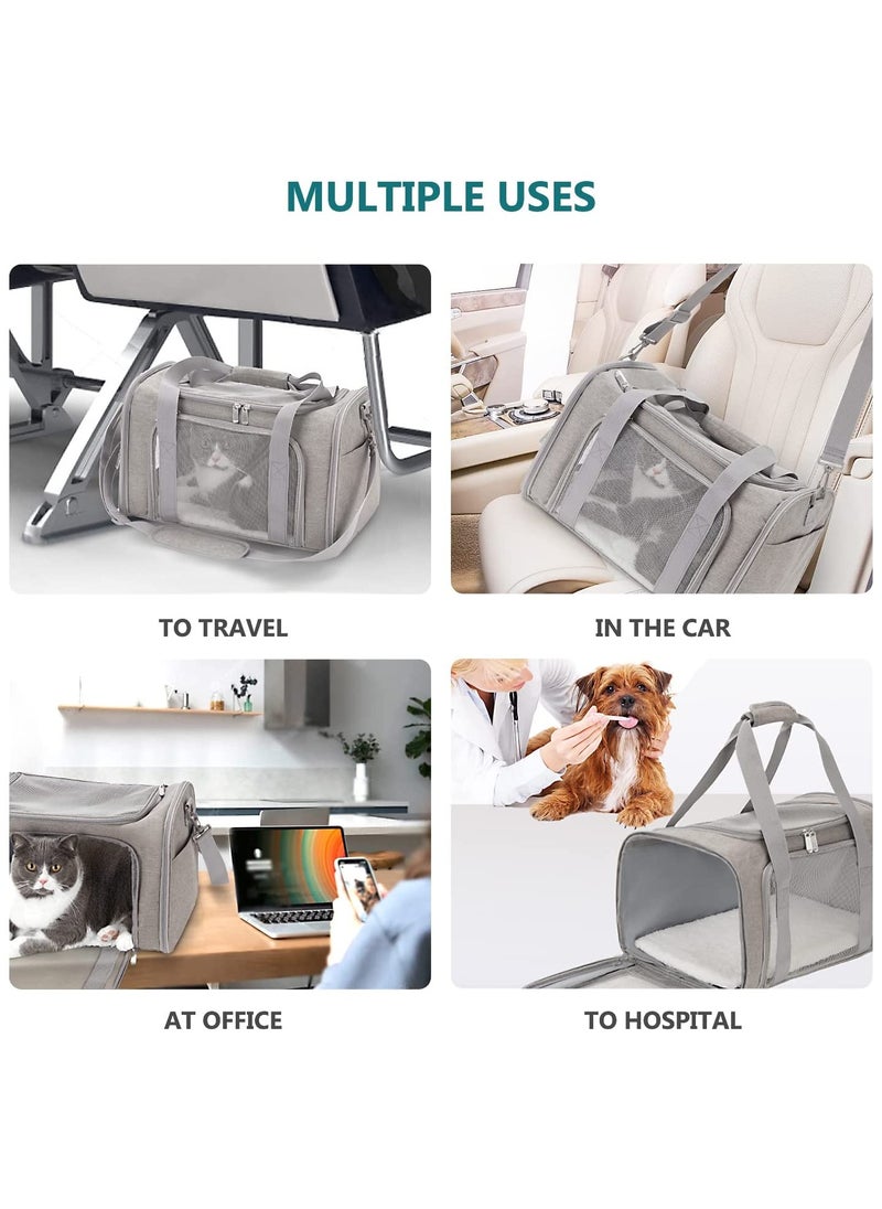 Cat Carrier Pet Dog Collapsible Carriers with Removable Fleece Pad Airline Approved for Soft Sided Travel Medium Puppy and Cats up to 15lbs 45*30*30cm - pzsku/Z0D6CDC7DADC13451272FZ/45/_/1698742700/df662eb0-0323-40f1-8537-80dfb05f1d7f