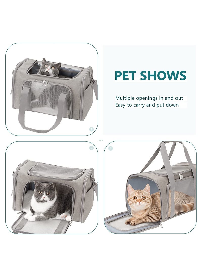 Cat Carrier Pet Dog Collapsible Carriers with Removable Fleece Pad Airline Approved for Soft Sided Travel Medium Puppy and Cats up to 15lbs 45*30*30cm - pzsku/Z0D6CDC7DADC13451272FZ/45/_/1698742701/c5b0a4ca-d3c2-44f3-b481-0710083813bb