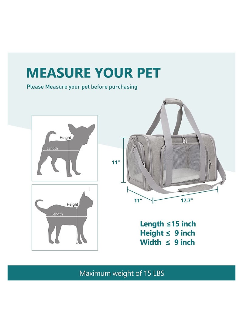 Cat Carrier Pet Dog Collapsible Carriers with Removable Fleece Pad Airline Approved for Soft Sided Travel Medium Puppy and Cats up to 15lbs 45*30*30cm - pzsku/Z0D6CDC7DADC13451272FZ/45/_/1698742702/6b3f47de-bb26-4577-9f00-1ce97023558d