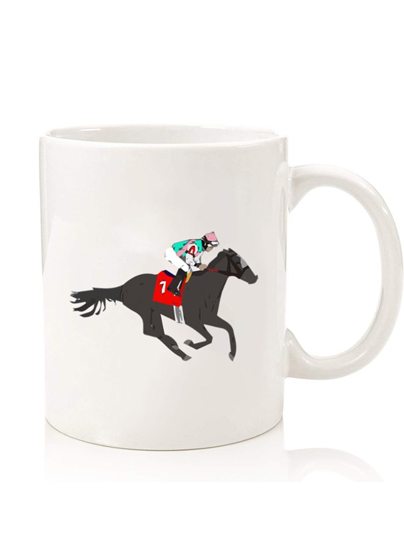 Theodor Premium Quality Two Sided Printed Coffee Mug Tea Cup For Home Office, Kids Men Women Horse Riding  - Image 1
