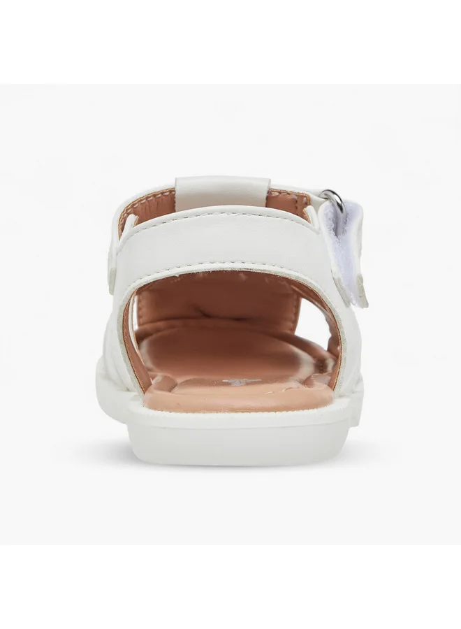 بيرفيت Girls Bow Detail Sandals with Hook and Loop Closure
