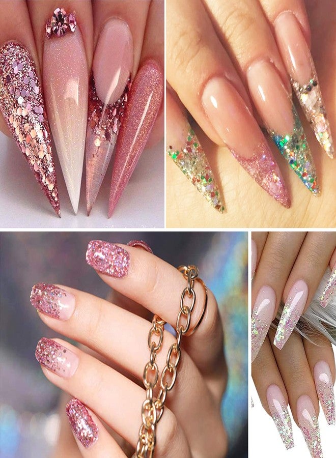Onsdag 12 Colors Iridescent Glitter Nail Art Sequins, Colorful Sparkly Nail Flakes Design, Holographic Ultra-Thin Hexagon Powder Acrylic Supplies for Women Girls Manicure Summer Decorations, 3D Accessories - Image 4