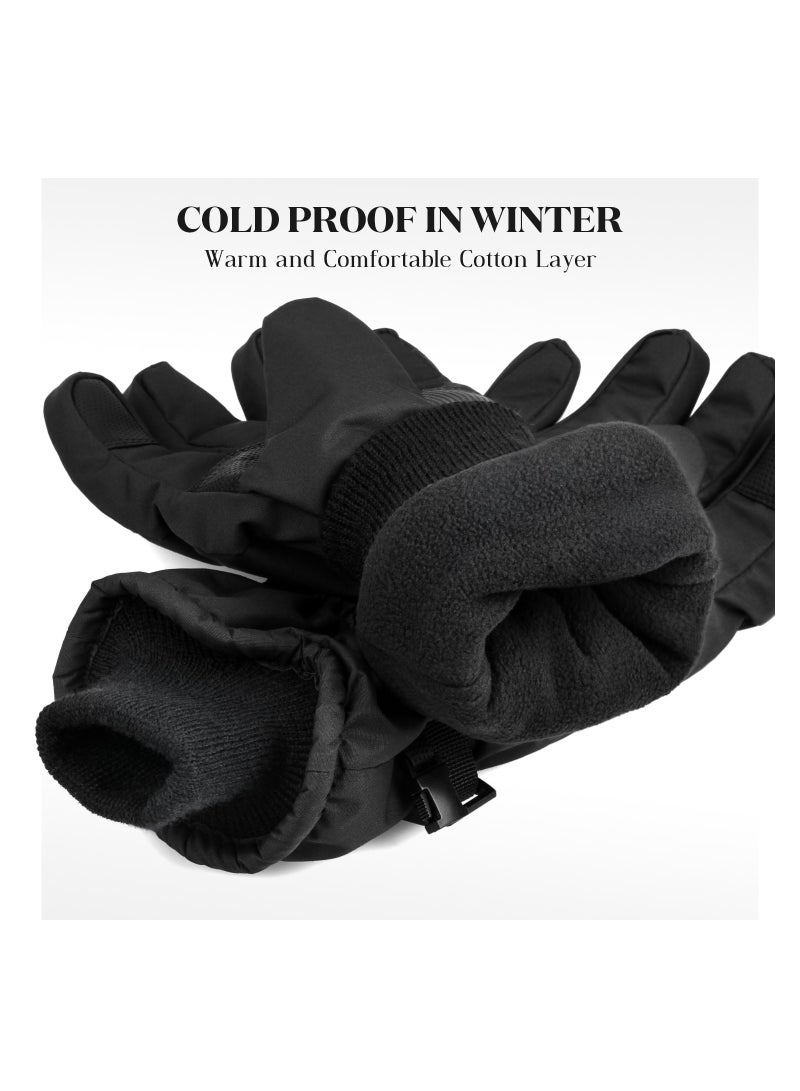 Generic Winter Gloves Finger less Convertible Mittens Thermal Polar Fleece Insulated Lining Windproof Warm for Men Women  - Image 5