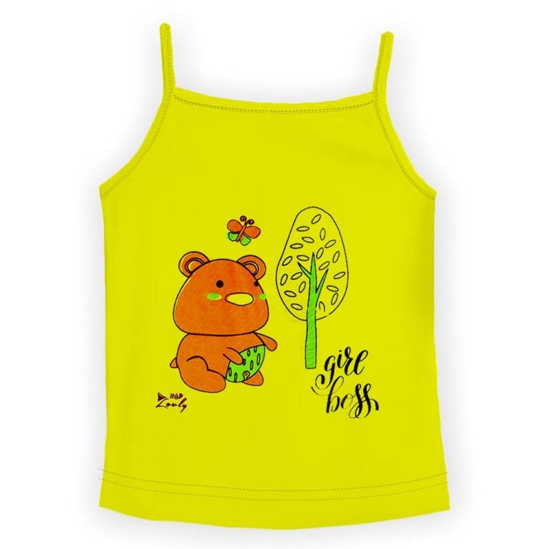 HAP Store HAP Kids 100% Cotton Multicolored Camisole Pack of Five - Image 4