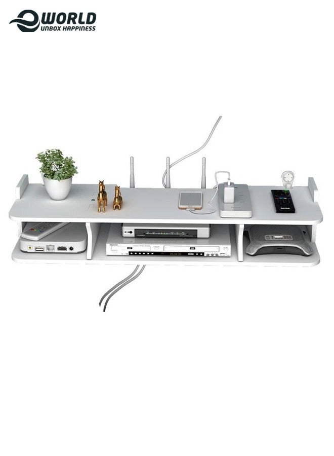 Eworld Living room TV wall set-top box router storage rack decoration wall with WIFI hanger  - Image 1