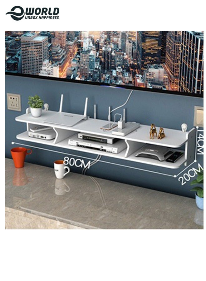 Eworld Living room TV wall set-top box router storage rack decoration wall with WIFI hanger  - Image 2