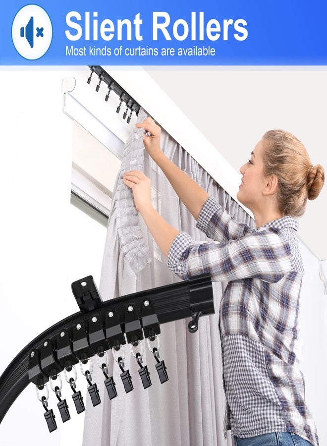 Fubeasi Black Flexible Bendable Ceiling Curtain Track, Curved Ceiling Track for Curtains, Room Divider Ceiling Track Rail System(5 m/ 16.4 ft) - Image 3