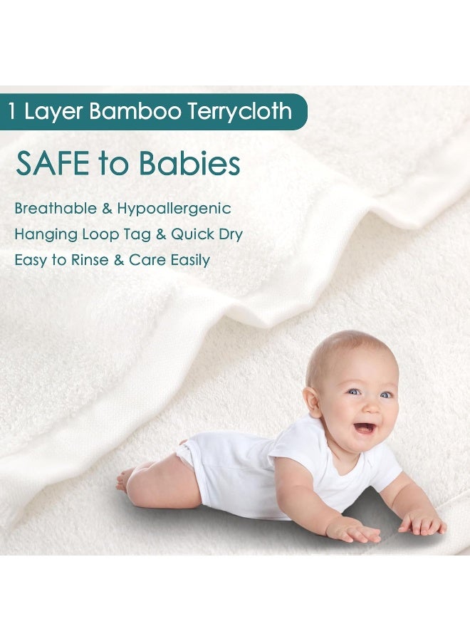 JEFFSUN Baby Washcloths 6 Pack, 10x10 inch Heavenly Soft Small White Wash Cloths for Face and Body, Gentle & Safe Face Towel on Sensitive Skin, Baby Essentials Bath Shower Gifts for Newborn Kid Toddler Child - Image 2
