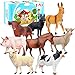 KECIABO Animal Figurines Big Animal Toys 8 Pcs Farm Animals Figurines Toys Realistic Plastic Animals Playset Educational Learning Toy Set for Kids Toddlers - Image 3