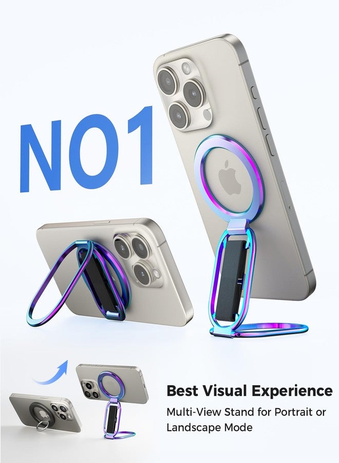 SUPERONE [2025 Newest] SUPERONE for Magsafe Phone Grip for Magnetic Kickstand Compatible with Mag Safe Finger Loop, 4-in-1 Phone Ring Holder Strap for Magnetic iPhone 17/16/15/14/13/12 (Rose) - Image 3