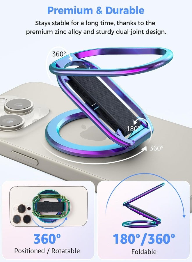 SUPERONE [2025 Newest] SUPERONE for Magsafe Phone Grip for Magnetic Kickstand Compatible with Mag Safe Finger Loop, 4-in-1 Phone Ring Holder Strap for Magnetic iPhone 17/16/15/14/13/12 (Rose) - Image 4