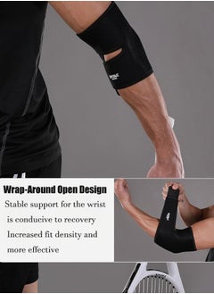 JINGBA SUPPORT Sports Elbow Support Sbr Pressurized Breathable Outdoor Basketball Tennis Boxing Training Weightlifting Fitness Elbow Support, Adjustable Tennis Elbow Support, Perfect For Elbow Sprain, Tendonitis, Arthritis, Basketball, Baseball, Golfer'S Elbow Provides Support And Pain Relief (Black)  - Image 4
