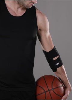 JINGBA SUPPORT Sports Elbow Support Sbr Pressurized Breathable Outdoor Basketball Tennis Boxing Training Weightlifting Fitness Elbow Support, Adjustable Tennis Elbow Support, Perfect For Elbow Sprain, Tendonitis, Arthritis, Basketball, Baseball, Golfer'S Elbow Provides Support And Pain Relief (Black)  - Image 3