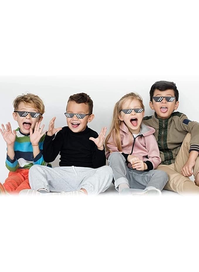 3 قطع سدادة الحياة موزاييك مضاد للكسر عدسة كمبيوتر خفيفة الوزن، مضاد انزلاق مطاطي الحماية من الأشعة فوق البنفسجية نظارات شمسية، أسود - Image 5