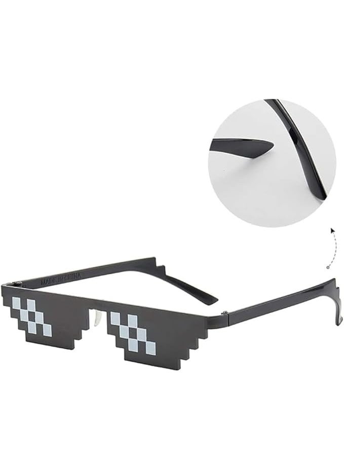 3 قطع سدادة الحياة موزاييك مضاد للكسر عدسة كمبيوتر خفيفة الوزن، مضاد انزلاق مطاطي الحماية من الأشعة فوق البنفسجية نظارات شمسية، أسود - Image 3