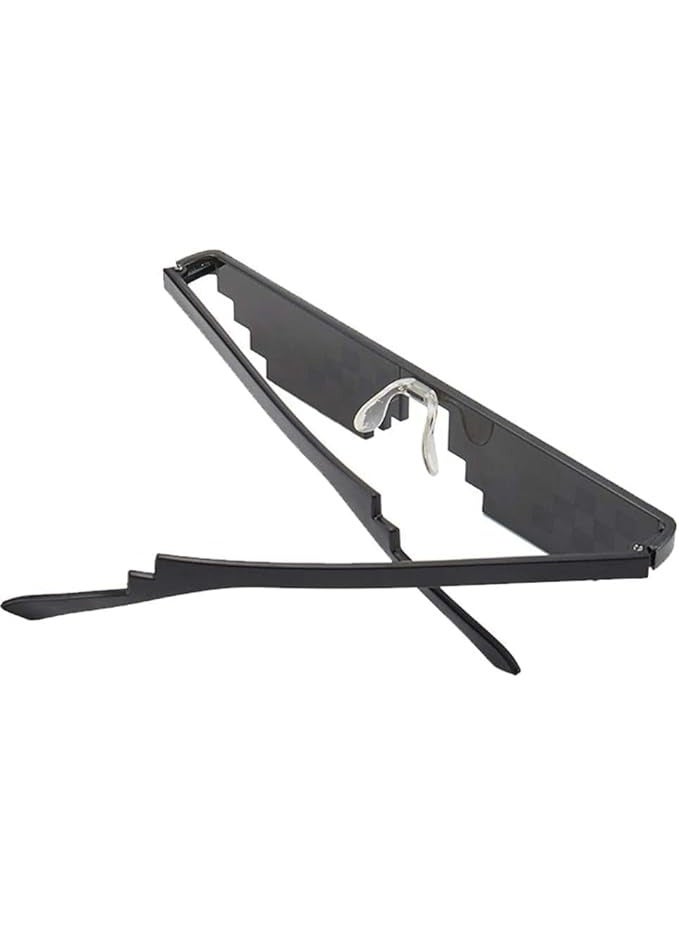 3 قطع سدادة الحياة موزاييك مضاد للكسر عدسة كمبيوتر خفيفة الوزن، مضاد انزلاق مطاطي الحماية من الأشعة فوق البنفسجية نظارات شمسية، أسود - Image 4