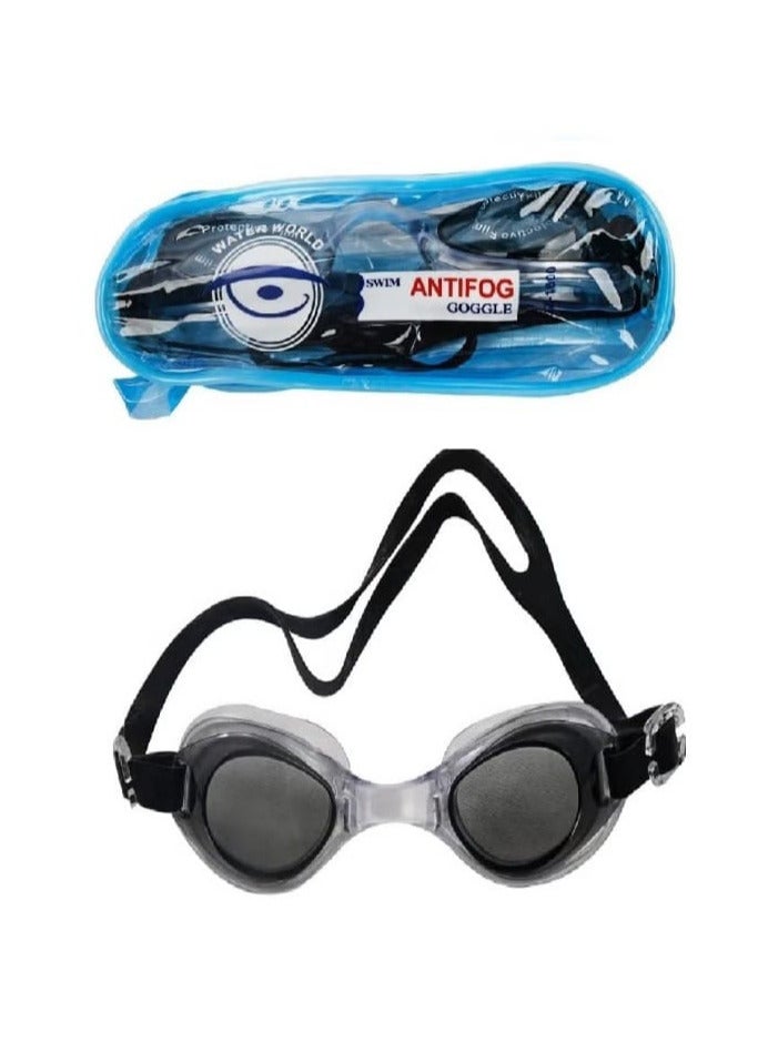 نظارات سباحة للبالغين والأطفال، نظارات سباحة كبيرة من السيليكون بإطار كبير ومضادة للتسرب، مناسبة للشاطئ