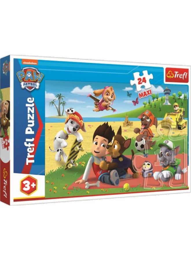 Trefl Puzzles - "24 Maxi" - Fun on the blanket / Viacom PAW Patrol