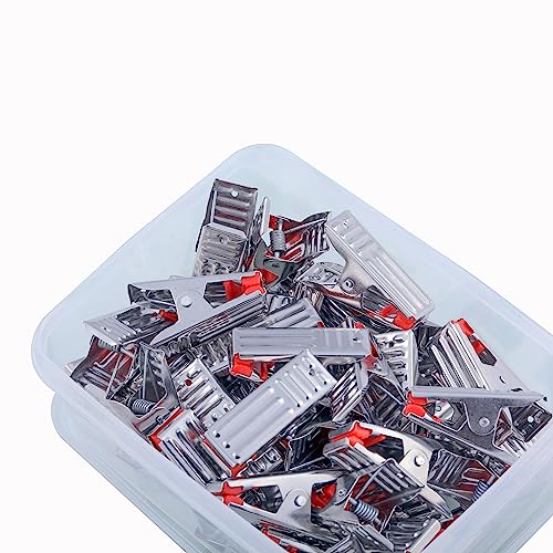 WEWEL®Premium Cloth Clips for Drying Clothes - Multipurpose Clothes Pins for Indoor and Outdoor Use - Strong and Durable Clips for Clothes Drying(Delux Clip)(with Delux Storage Box)(48)(Jumbo) - Image 1