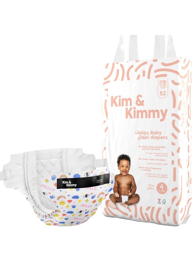 كيم آند كيمي حفاضات كيم آند كيمي مقاس 4 ، 9-14 كجم ، الكمية 52 - Image 1