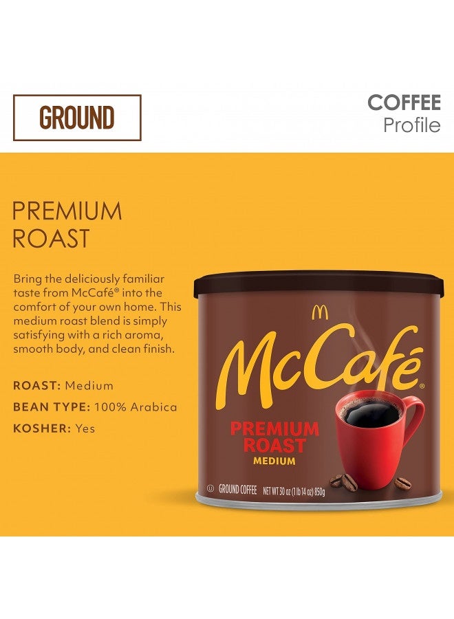 McCafe Mccafe Premium Roast, Medium Roast Ground Coffee, 30 Oz Canister - Image 1