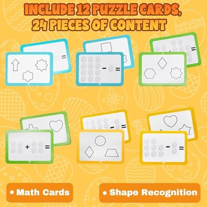 EGGS MATCHING SORTING & STACKING TOYS, 24 PCS EGGS AND HEN STORAGE WITH COLOR & SHAPE RECOGINITION SORTER PUZZLE CARDS EDUCATIONAL BIRTHDAY GIFTS FOR TODDLERS GIRLS BOYS - Image 3