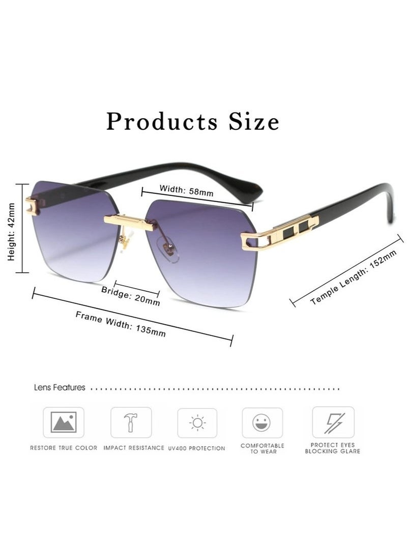 غاز نظارات شمسية عصرية جديدة بدون إطار نظارات شمسية مخصصة للجنسين واقية من الأشعة فوق البنفسجية - Image 5