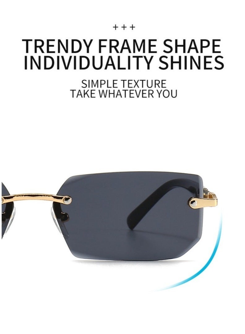 غاز نظارات شمسية عصرية جديدة بدون إطار نظارات شمسية مخصصة للجنسين واقية من الأشعة فوق البنفسجية - Image 4