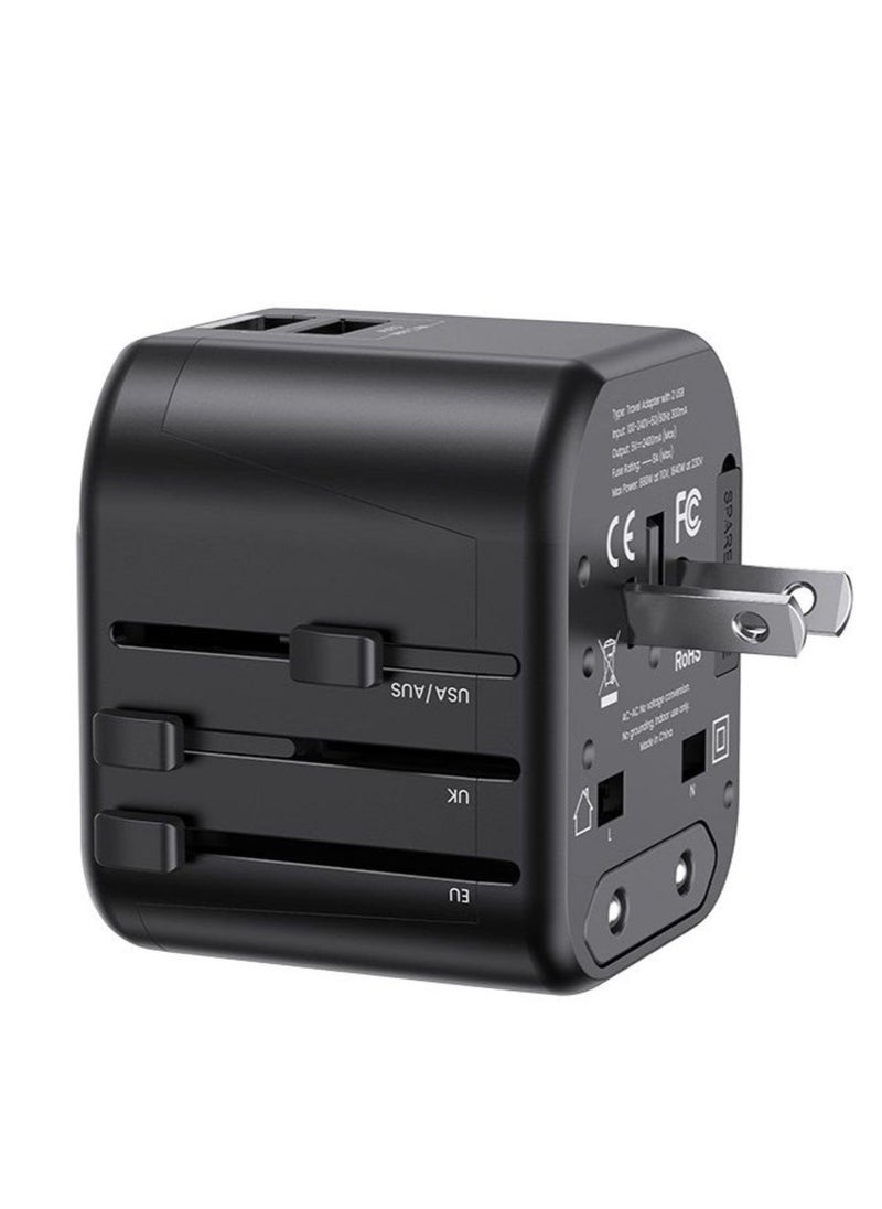 Usams Usams US-CC173 T55 12W Dual USB Universal Travel Charger  - Image 2