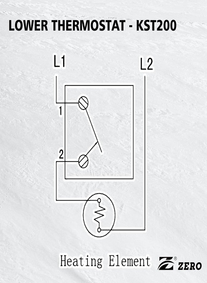 Z_جوده وثقه Zero KST200 Water Heater Thermostat,Lower Thermostat,UL Certification,Black - Image 4